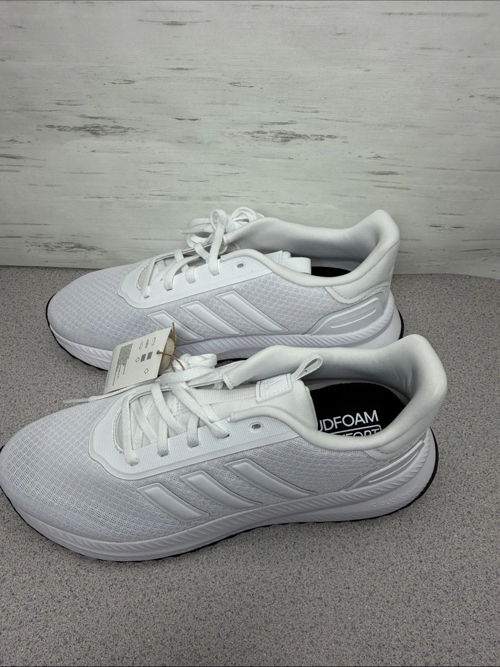 adidas White Mesh Athletic Running Sneakers